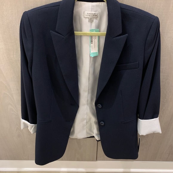 Tahari navy blazer size 12 NWT - Picture 3 of 6